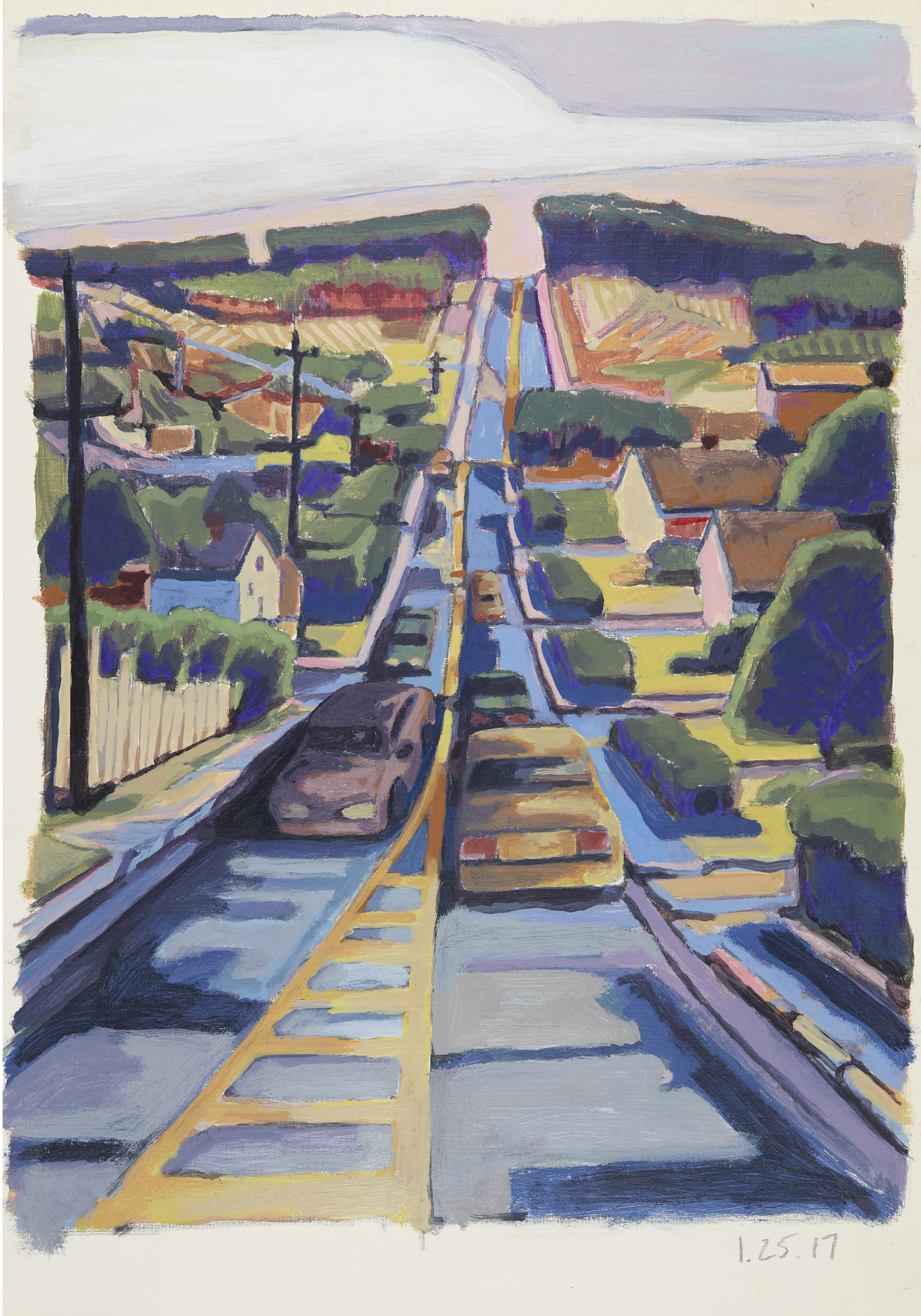 Susquehanna Road — Gouache